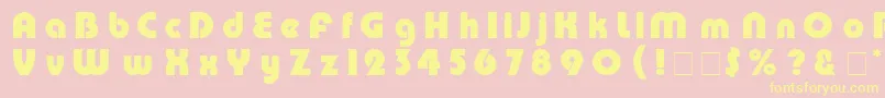 Pump Font – Yellow Fonts on Pink Background