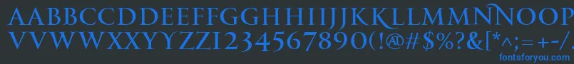 PfmonumentaproRegular Font – Blue Fonts on Black Background