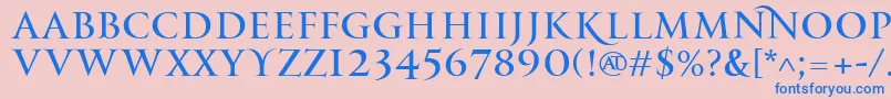 PfmonumentaproRegular Font – Blue Fonts on Pink Background