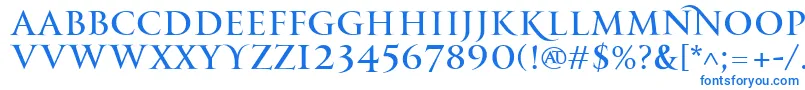 PfmonumentaproRegular Font – Blue Fonts on White Background