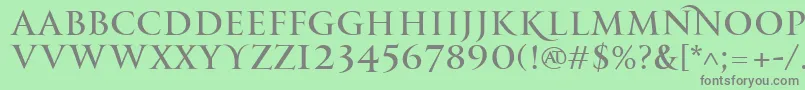 PfmonumentaproRegular Font – Gray Fonts on Green Background