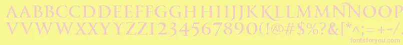 PfmonumentaproRegular Font – Pink Fonts on Yellow Background