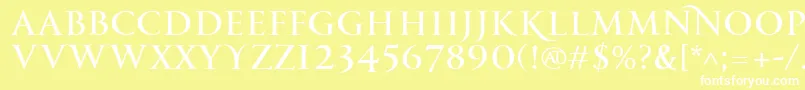 PfmonumentaproRegular Font – White Fonts on Yellow Background
