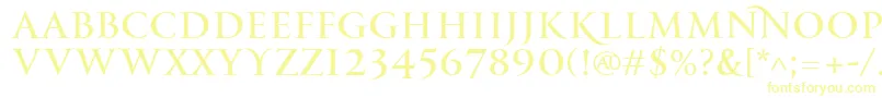 PfmonumentaproRegular Font – Yellow Fonts on White Background