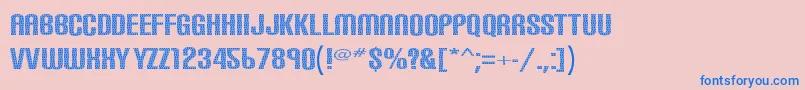 Carbonphyber Font – Blue Fonts on Pink Background
