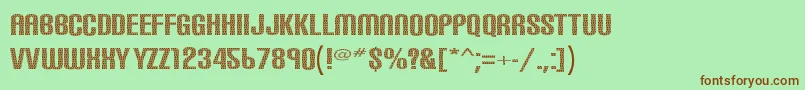 Carbonphyber Font – Brown Fonts on Green Background