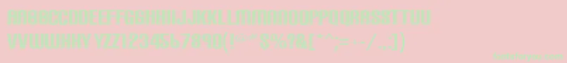 Carbonphyber Font – Green Fonts on Pink Background