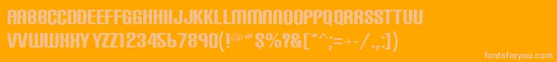 Carbonphyber Font – Pink Fonts on Orange Background