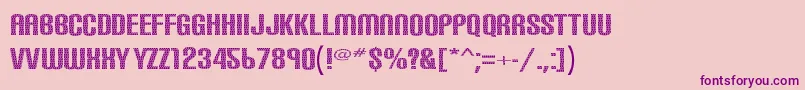 Więcej informacji o czcionce Carbonphyber Czcionka Carbonphyber – fioletowe czcionki na różowym tle