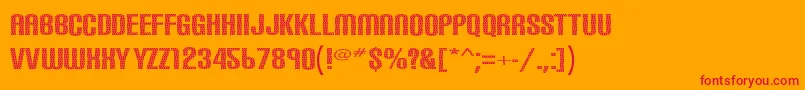 Шрифт Carbonphyber – красные шрифты на оранжевом фоне