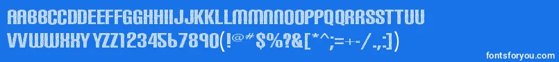 Carbonphyber Font – White Fonts on Blue Background