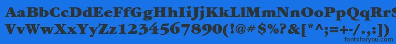 ItcGaramondLtUltra-Schriftart – Schwarze Schriften auf blauem Hintergrund