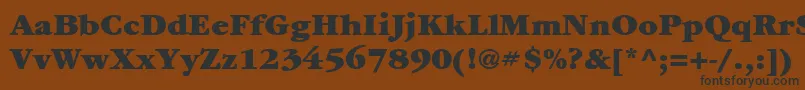 ItcGaramondLtUltra-fontti – mustat fontit ruskealla taustalla