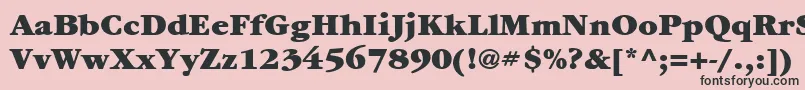 ItcGaramondLtUltra Font – Black Fonts on Pink Background