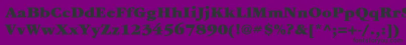 Шрифт ItcGaramondLtUltra – чёрные шрифты на фиолетовом фоне