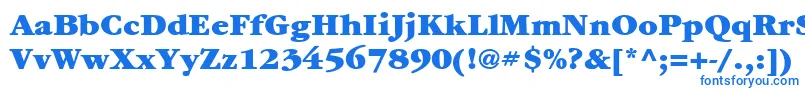 Шрифт ItcGaramondLtUltra – синие шрифты на белом фоне