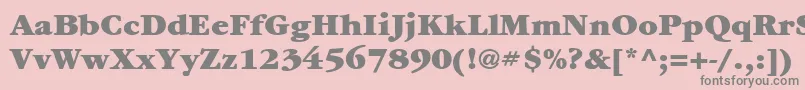 ItcGaramondLtUltra-Schriftart – Graue Schriften auf rosa Hintergrund
