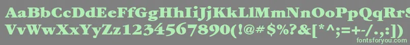 ItcGaramondLtUltra Font – Green Fonts on Gray Background
