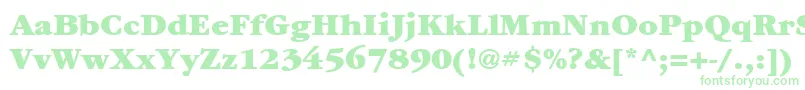 Шрифт ItcGaramondLtUltra – зелёные шрифты