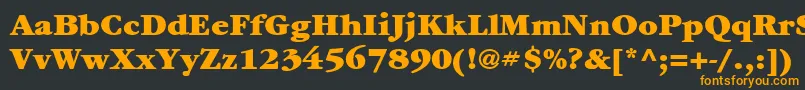 Шрифт ItcGaramondLtUltra – оранжевые шрифты на чёрном фоне