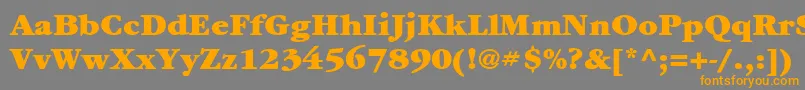 ItcGaramondLtUltra-Schriftart – Orangefarbene Schriften auf grauem Hintergrund