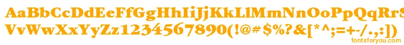Шрифт ItcGaramondLtUltra – оранжевые шрифты