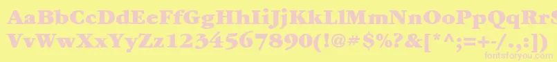 ItcGaramondLtUltra Font – Pink Fonts on Yellow Background