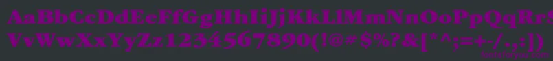 ItcGaramondLtUltra Font – Purple Fonts on Black Background