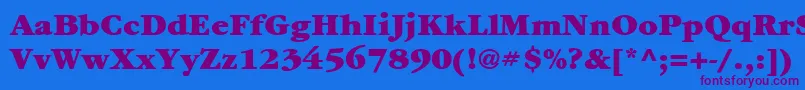 Шрифт ItcGaramondLtUltra – фиолетовые шрифты на синем фоне