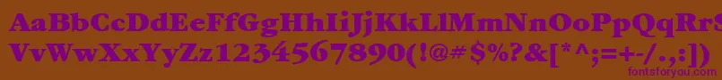 ItcGaramondLtUltra-Schriftart – Violette Schriften auf braunem Hintergrund