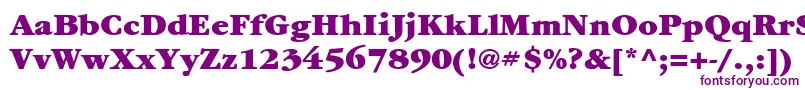 Шрифт ItcGaramondLtUltra – фиолетовые шрифты на белом фоне