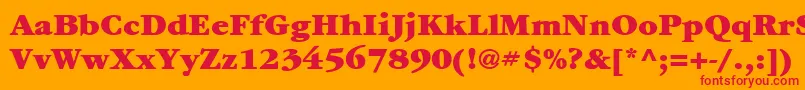 ItcGaramondLtUltra Font – Red Fonts on Orange Background