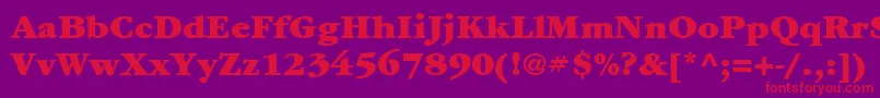 ItcGaramondLtUltra Font – Red Fonts on Purple Background