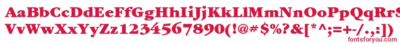 フォントItcGaramondLtUltra – 白い背景に赤い文字