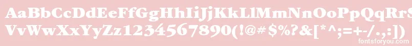 ItcGaramondLtUltra-Schriftart – Weiße Schriften auf rosa Hintergrund