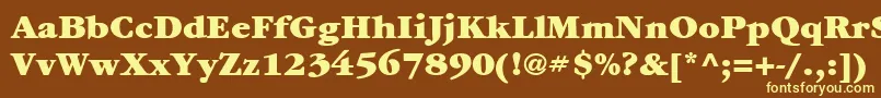 ItcGaramondLtUltra Font – Yellow Fonts on Brown Background