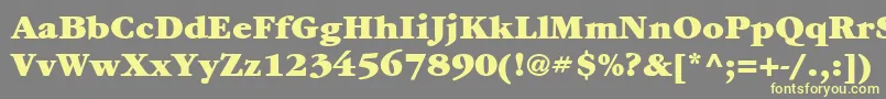 ItcGaramondLtUltra Font – Yellow Fonts on Gray Background