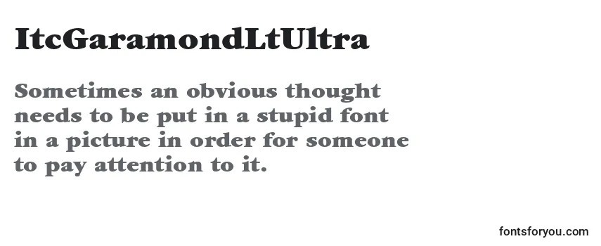 Review of the ItcGaramondLtUltra Font