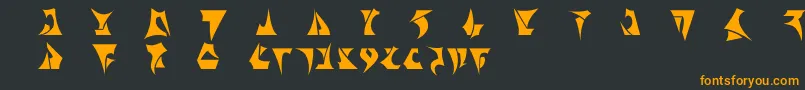 フォントRomiromu – 黒い背景にオレンジの文字