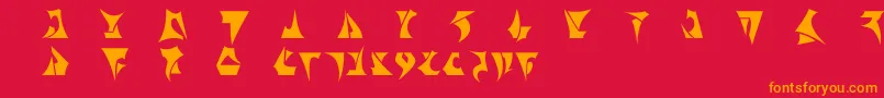 fuente Romiromu – Fuentes Naranjas Sobre Fondo Rojo