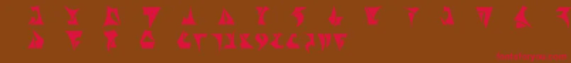 Romiromu Font – Red Fonts on Brown Background