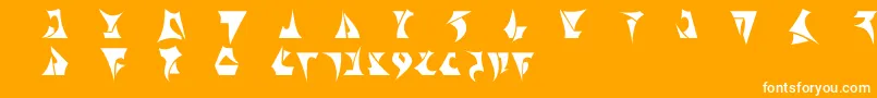 Шрифт Romiromu – белые шрифты на оранжевом фоне