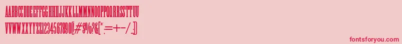 HffHighTension Font – Red Fonts on Pink Background