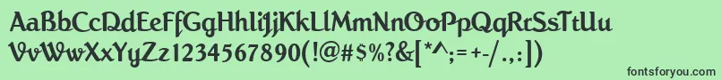 RochefortRegular Font – Black Fonts on Green Background