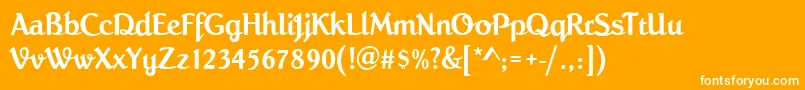 RochefortRegular Font – White Fonts on Orange Background