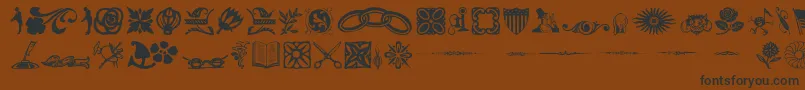 DavysDingbatsRegular Font – Black Fonts on Brown Background