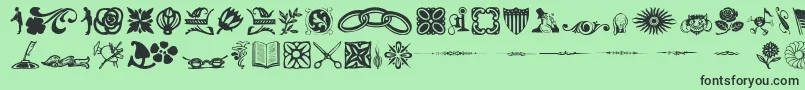DavysDingbatsRegular Font – Black Fonts on Green Background