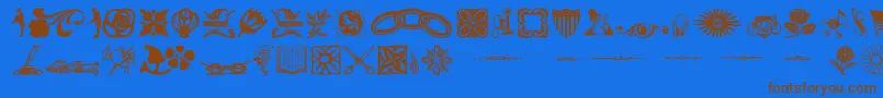 DavysDingbatsRegular Font – Brown Fonts on Blue Background