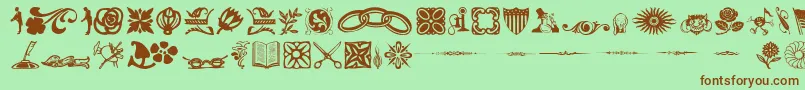 DavysDingbatsRegular Font – Brown Fonts on Green Background