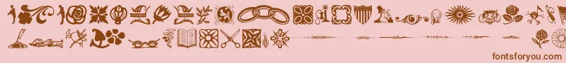 DavysDingbatsRegular Font – Brown Fonts on Pink Background